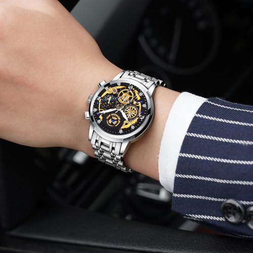 Men's Analogue Quartz Watch Diamond Stainless Watch W528467 - TUZZUT Qatar Online Shopping