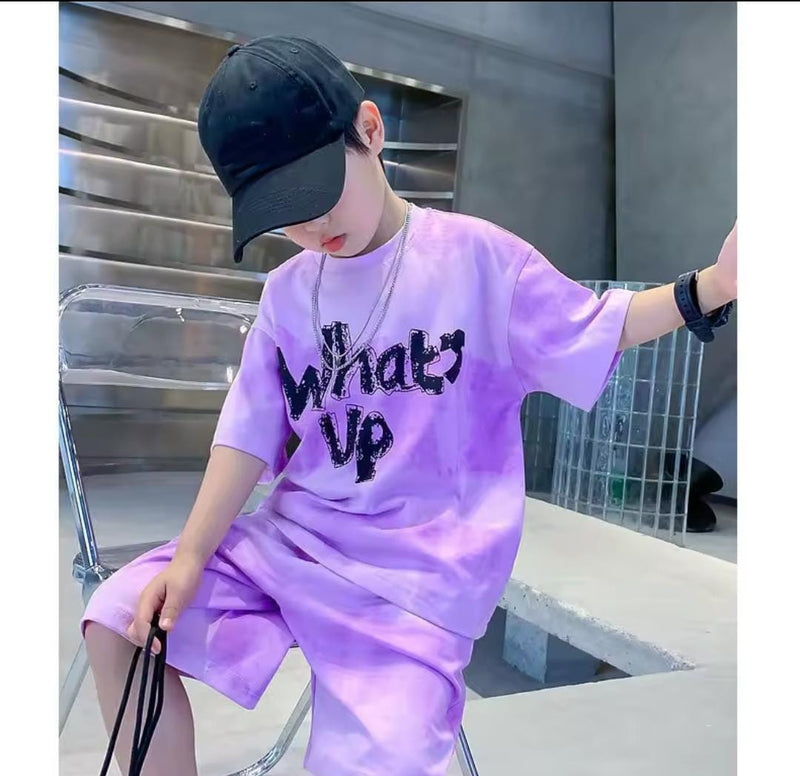 Kids Summer Short Sleeve TShirt + Shorts Two Piece Outfits   1617470 - TUZZUT Qatar Online Shopping