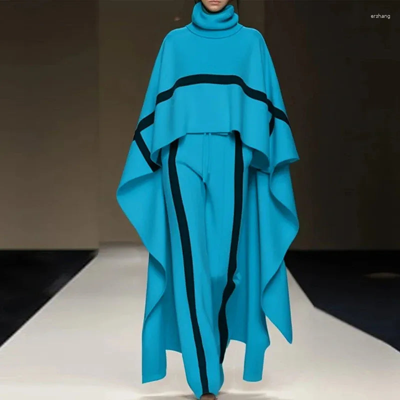 Turtle Neck Cloak Top With Pant 178805 Turtle Neck Cloak Top With Pant 178805