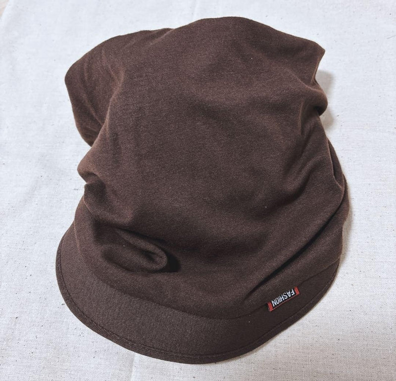 Women's knit hat, headband, neck warmer with brim, brown S4566459 - TUZZUT Qatar Online Shopping