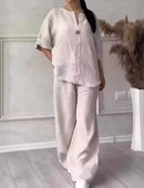 Fashionable Color Cotton Linen Casual Set Pants for Women   S384490 - TUZZUT Qatar Online Shopping