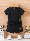 Boys' Summer Short Sleeve T-Shirt and Pants Set 1498393 - TUZZUT Qatar Online Shopping
