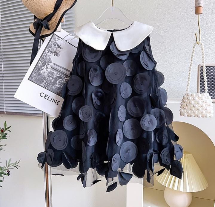 Girls Black Mesh Beach Party Dress 521319 Girls Black Mesh Beach Party Dress 521319