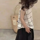 Kid's Plaid Top and Wide Leg Pants Set  SK23945 - TUZZUT Qatar Online Shopping