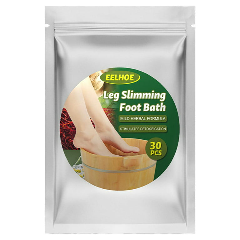 EELHOE 30 Pcs Leg Slimming Foot Bath Bags Mild Herbal Formula Increase Blood Circulation Stimulate Detoxification Reduce Leg Edema EELHOE 30 Pcs Leg Slimming Foot Bath Bags Mild Herbal Formula Increase Blood Circulation Stimulate Detoxification Reduce Leg Edema
