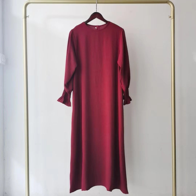 Women's Long Sleeve Solid Color Jalabiya L 491063