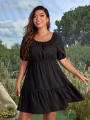 Women's  Short Sleeve Mini Dress F-5589 - TUZZUT Qatar Online Shopping