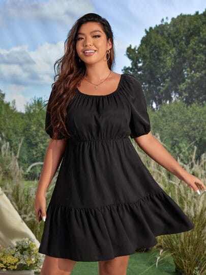 Women's  Short Sleeve Mini Dress F-5589 - TUZZUT Qatar Online Shopping