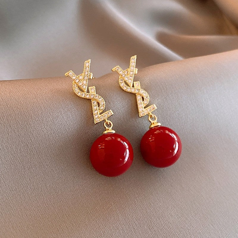 Luxury Gold Color Matte Texture Metal Retro Earrings S5138417 - TUZZUT Qatar Online Shopping