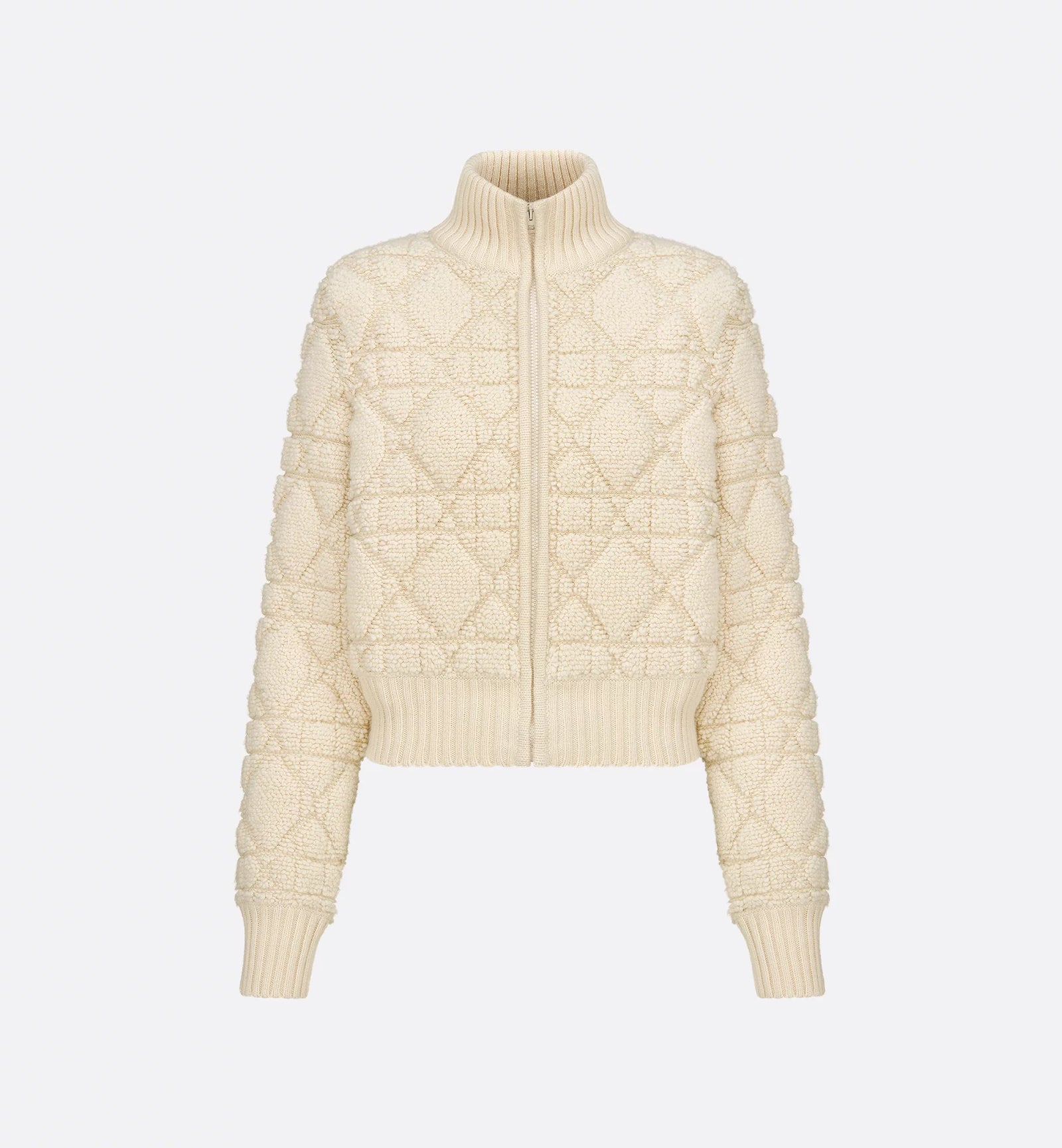 Macrocannage Zipped Cardigan CD322 Macrocannage Zipped Cardigan CD322