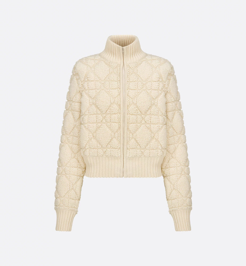 Macrocannage Zipped Cardigan CD322 - TUZZUT Qatar Online Shopping