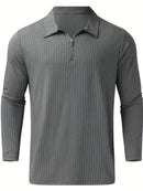 Men's Neck Zipper Long-sleeved Top   S5054899 - TUZZUT Qatar Online Shopping