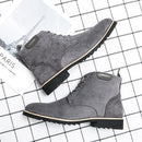 Suede Leather Boots Men Shoes Autumn Shoes Fashion Chelsea Boots Leather Business Dress Ankle Boots   S4540820 - TUZZUT Qatar Online Shopping