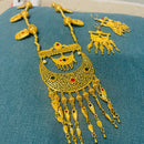 Womens Gold Color Long Length Necklace And Earrings S4498765 - TUZZUT Qatar Online Shopping