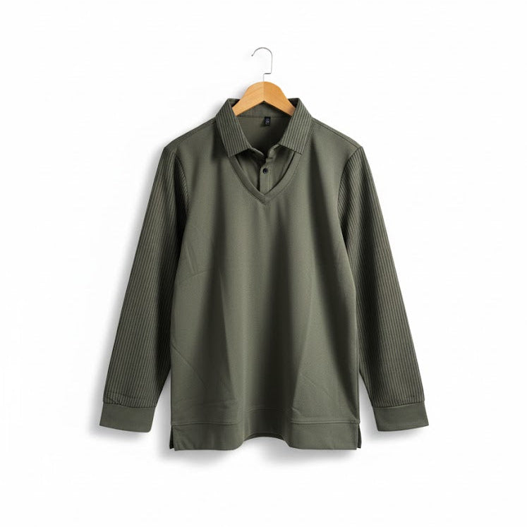 Mens New Stylish Full Sleeve Tshirt B-8241 - TUZZUT Qatar Online Shopping