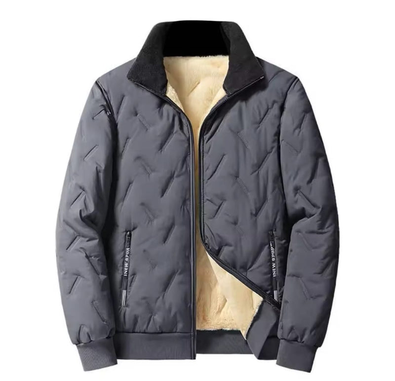 Wool Inside Plush Lined Zipper Pockets Men Jacket MJ89 - TUZZUT Qatar Online Shopping