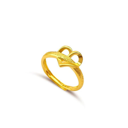Gold Heart Ring For Women Adjustable Love Ring Model-32