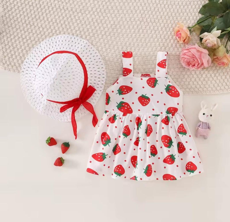 Baby Girl Summer Beach Dress with Hat  714115371 - TUZZUT Qatar Online Shopping