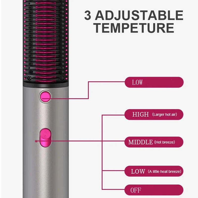 3-in-1 Hot Air Hair Dryer Brush & Styler - TUZZUT Qatar Online Shopping