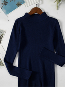 Women's Long Sleeve Solid Color Knit Top 321131 - TUZZUT Qatar Online Shopping