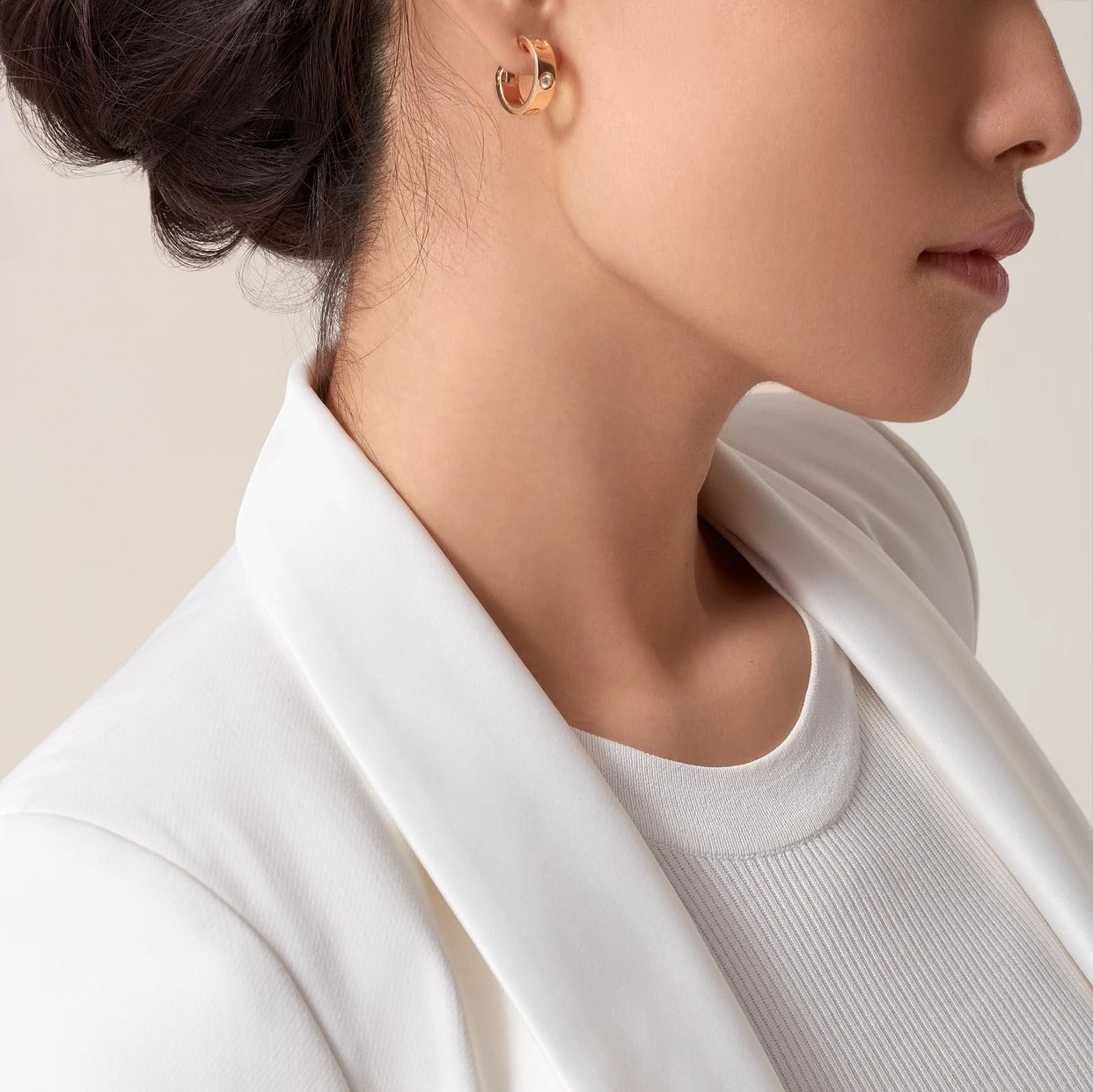 Love Earrings Yellow Gold 2 Diamonds S502744424 Love Earrings Yellow Gold 2 Diamonds S502744424