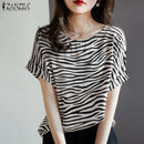 Zebra Print Sublimation Printing 100% Polyester Quick Dry Adult Tee T Shirt S4460626 - Tuzzut.com Qatar Online Shopping