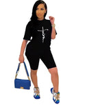 New printed tshirt with biker shorts women summer faith 2 piece short set X4601941 - Tuzzut.com Qatar Online Shopping