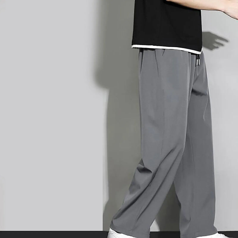 Men's Spring Summer Ice Silk Casual Pants X88745 - TUZZUT Qatar Online Shopping