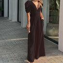 Women's Solid Color Jumpsuit 405621 M - TUZZUT Qatar Online Shopping