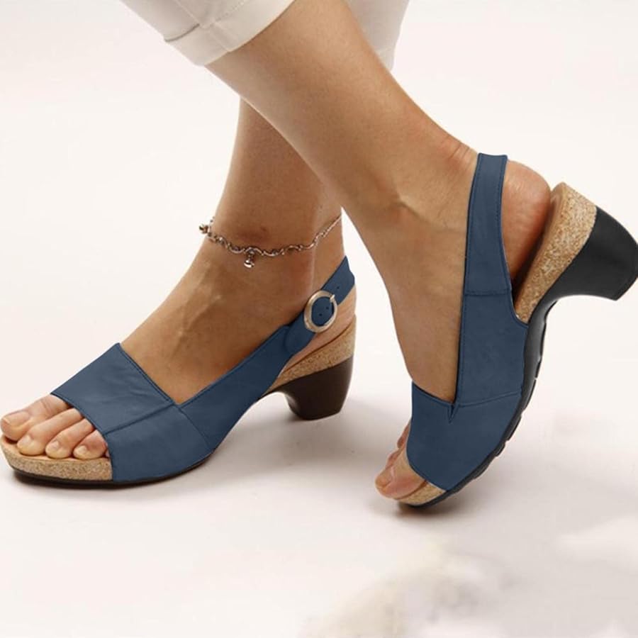 Women Sandals Toe Block Heel Sandals S330911 Women Sandals Toe Block Heel Sandals S330911