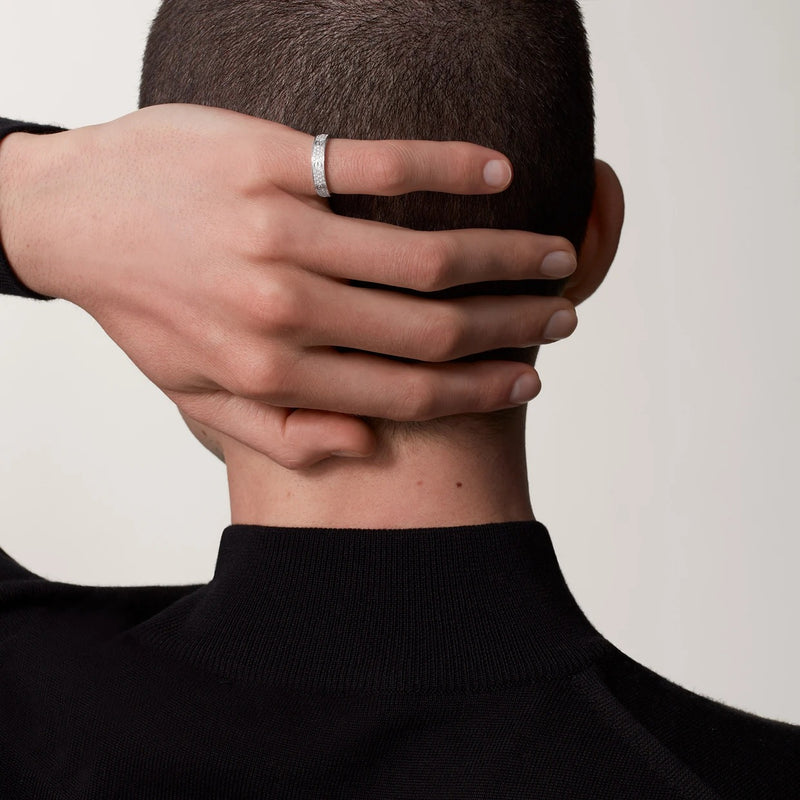 LOVE Ring White Gold Diamonds DN2024 - TUZZUT Qatar Online Shopping