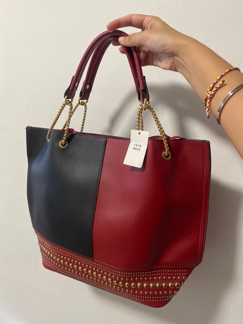3 Piece Red & Black Handbag 1918 3 Piece Red & Black Handbag 1918
