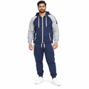 Men’s Navy & Grey Hooded Tracksuit Set 132259 - 2XL