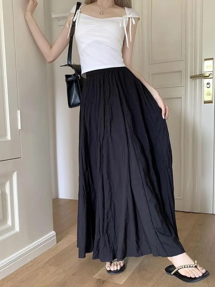 Womens Summer Casual Elastic Maxi Skirt 3XL S4566503 Womens Summer Casual Elastic Maxi Skirt 3XL S4566503