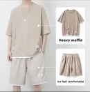 Ice Silk Summer Short Pants Set Men's Casual Sportswear Short Sleeve Stylish Brand Lightweight Chinese Origin Male Suit   S4540536 - TUZZUT Qatar Online Shopping