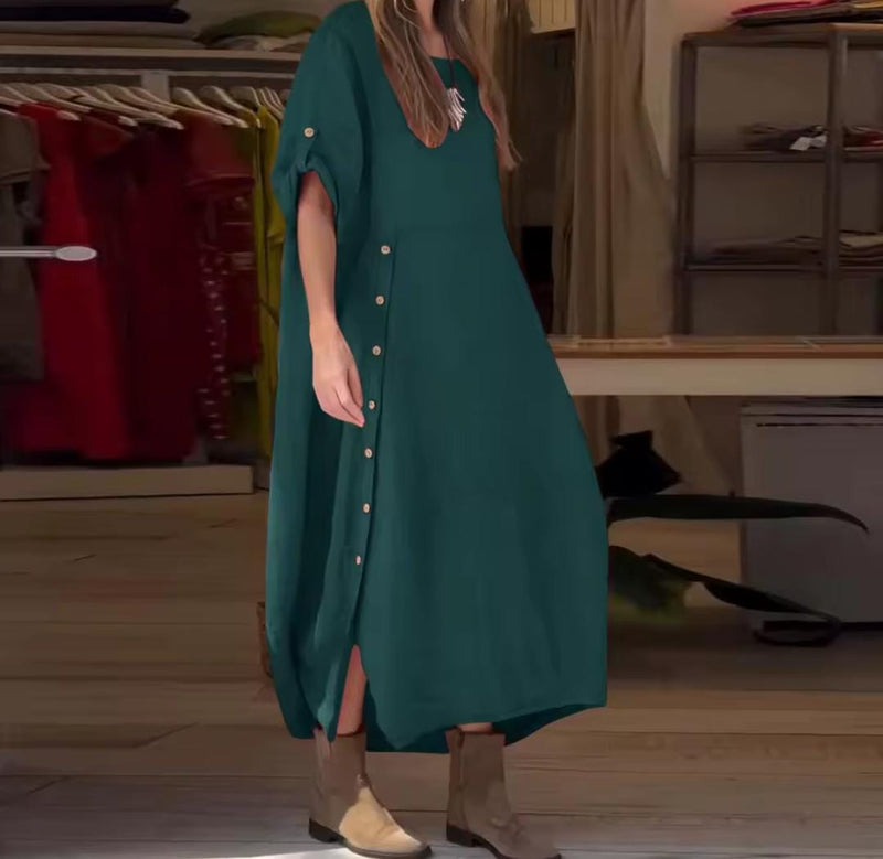 Women Casual Shirts Short Sleeves Button Dress   B-320619 - TUZZUT Qatar Online Shopping