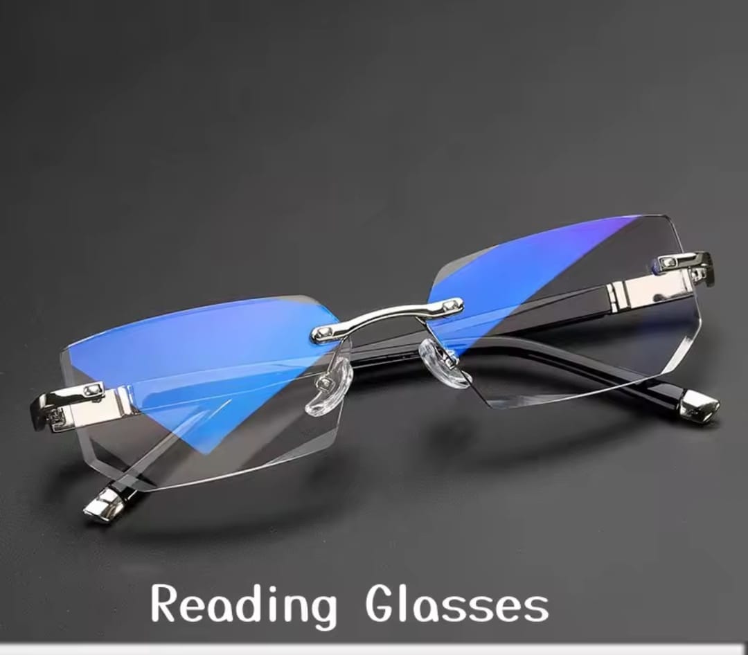 Frameless Reading Glasses Unisex Diamond Cut S1980 Frameless Reading Glasses Unisex Diamond Cut S1980