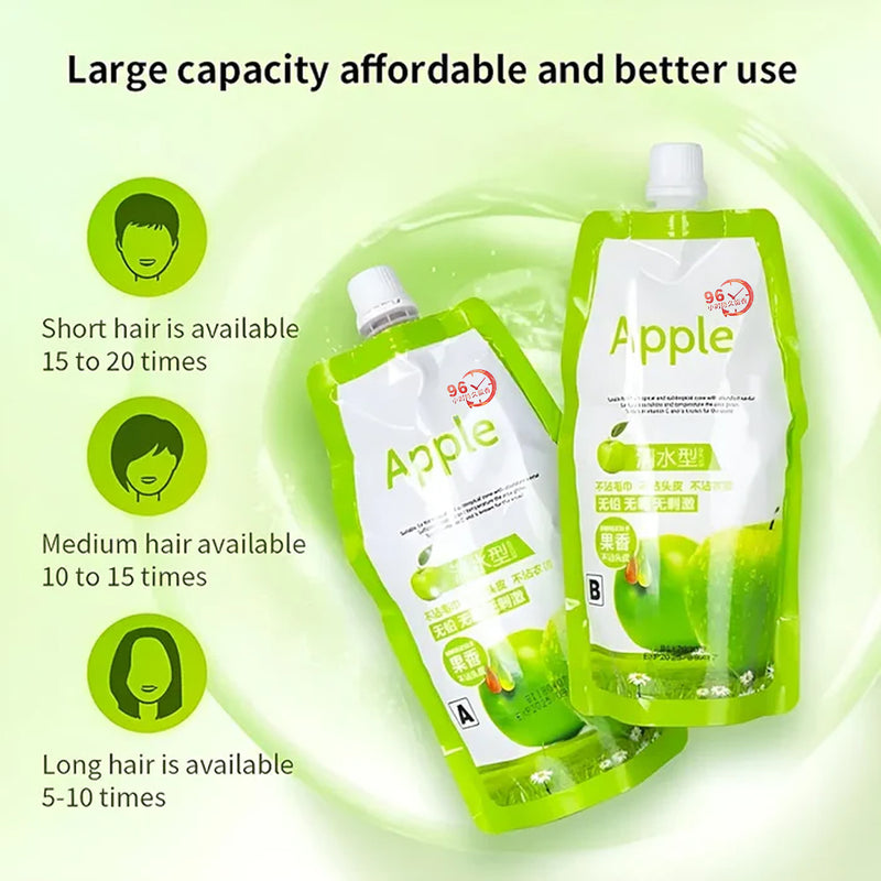 Apple 96 Natural Black Hair Dye Ammonnia Free Hair Colour Cream (500ml* 2) Pack - TUZZUT Qatar Online Shopping