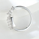 Female Small Square Adjustable Ring Classic Silver S4639721 - Tuzzut.com Qatar Online Shopping