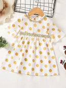 Girls' Floral Print Short Sleeve Dress 1275729 - TUZZUT Qatar Online Shopping