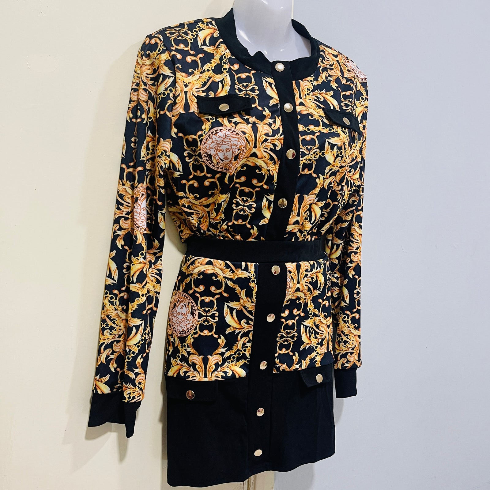 Women's Print Blouse and Skirt Set S4665213 Women's Print Blouse and Skirt Set S4665213