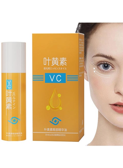 Dinkiss Lutein Eye Essence Oil, Vc Lutein Eye Essence Oil, Lutein Eye Serum, Lutein Eye Oil, Under Eye Oil Roller Ball, Japan Firming Anti-Aging Eye Serum For Eye Bags (8ml)