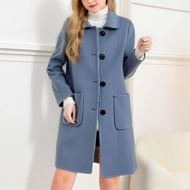 Womens Soft Comfortable Wool Coat 164701