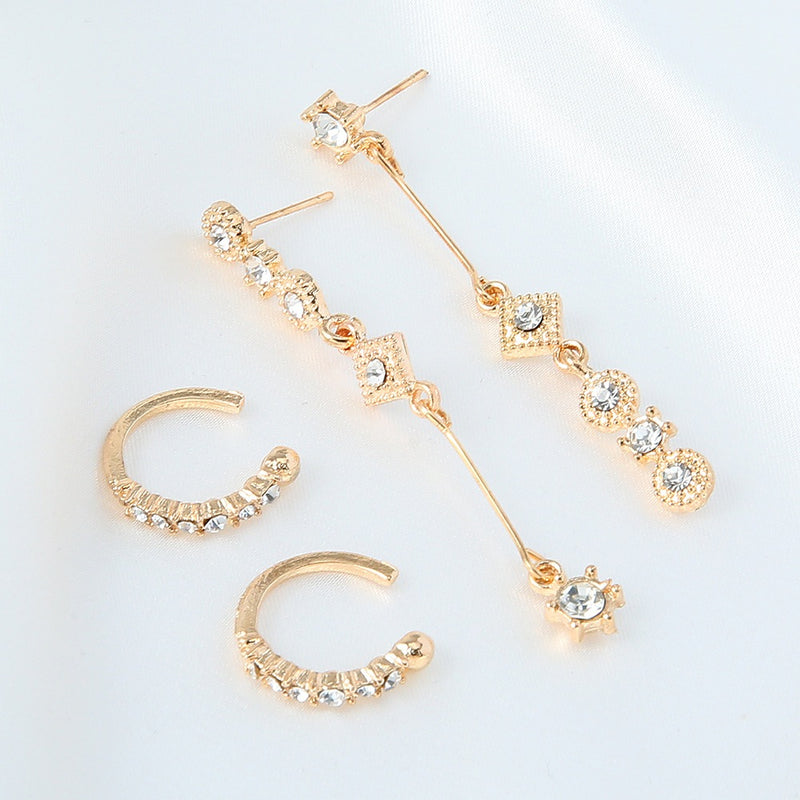 Korean Earings Fashion Jewelry Exquisite Simulation Pearl Water Diamond Long Earring Pendant Earrings For Women 462341