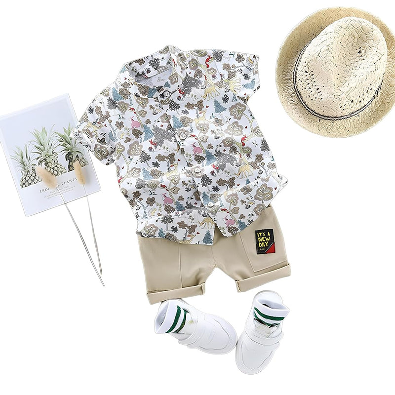 Summer Children Clothes Suit Baby Boys Cartoon Shirt  876208 - TUZZUT Qatar Online Shopping