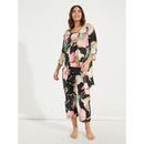 Women's 3 pcs Sleepwear Leaf Print Cami and Pants Pajama Set 559571 - TUZZUT Qatar Online Shopping