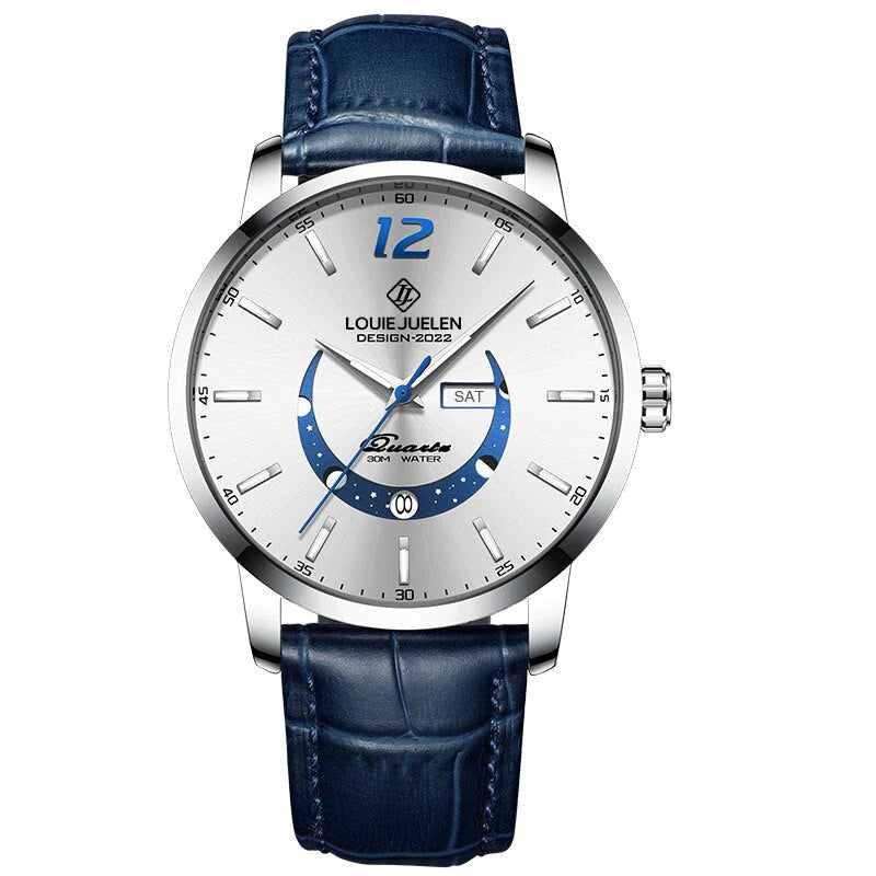 Classic Moonphase Dress Watch W7521 - TUZZUT Qatar Online Shopping