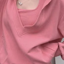 2 Pcs Women's Long Sleeve Solid Color Skirts Set 471521 - M - TUZZUT Qatar Online Shopping