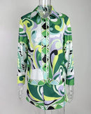 High Quality Women Fashion Loose Casual Suit Single-Breasted Jacket Pants Skirt Two-Piece Set Floral Print Plus Size For Ladies S4590158 - Tuzzut.com Qatar Online Shopping