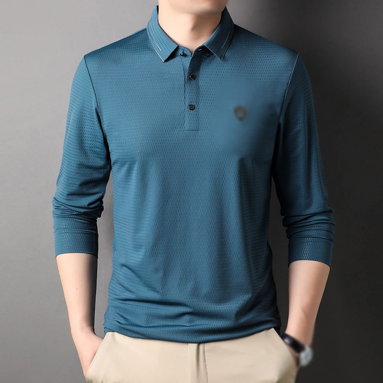 Men's Long Sleeve Polo Shirt Classic Regular Fit Casual Shirt MAL 0023 Men's Long Sleeve Polo Shirt Classic Regular Fit Casual Shirt MAL 0023